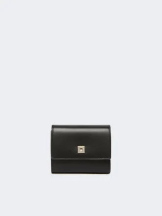 Porte-monnaie en cuir, noir
