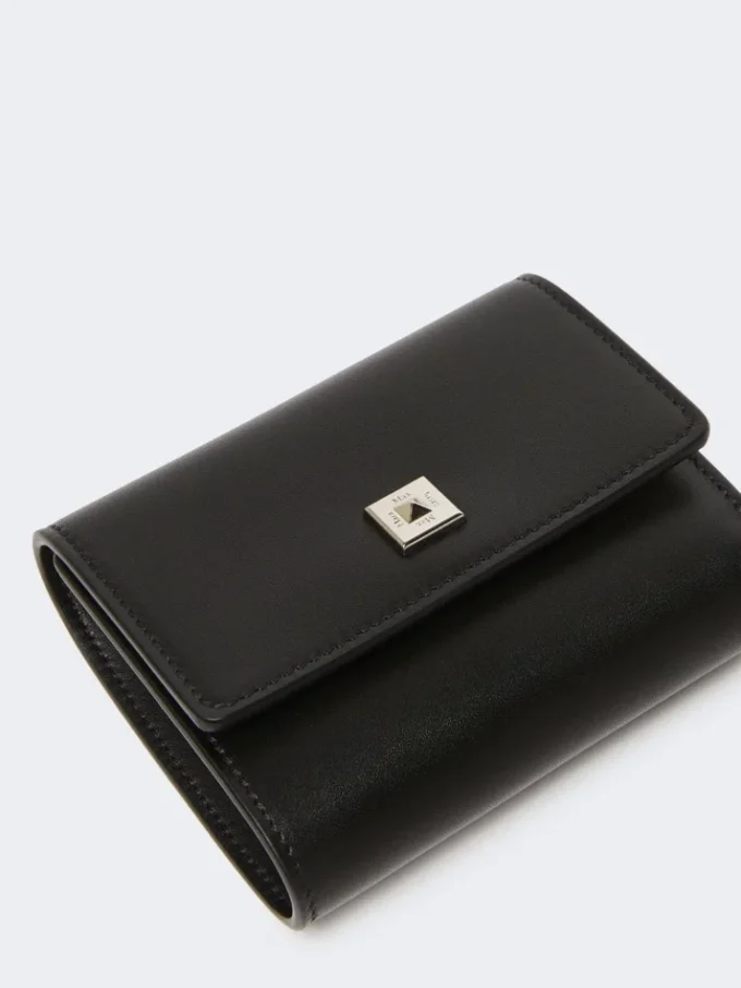 Porte-monnaie en cuir, noir Porte-monnaie en cuir, noir