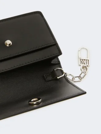 Porte-monnaie en cuir, noir