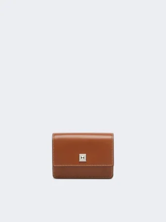 Portefeuille en cuir, brun ambré
