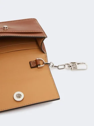 Portefeuille en cuir, brun ambré