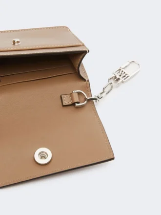 Portefeuille en cuir, couleur boue