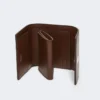 Portefeuille en cuir, couleur cacao Portefeuille en cuir, couleur cacao
