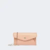Portefeuille en cuir de forme enveloppe, rose Portefeuille en cuir de forme enveloppe, rose