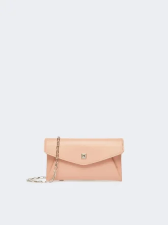 Portefeuille en cuir de forme enveloppe, rose