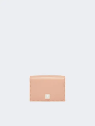 Portefeuille en cuir à trois volets, rose