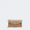Portefeuille enveloppe en cuir, couleur boue Portefeuille enveloppe en cuir, couleur boue
