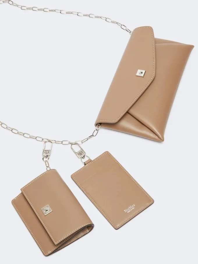 Portefeuille enveloppe en cuir, couleur boue Portefeuille enveloppe en cuir, couleur boue