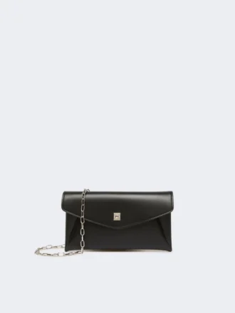 Portefeuille enveloppe en cuir, noir