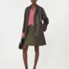 Manteau en cuir nappa, marron Manteau en cuir nappa, marron