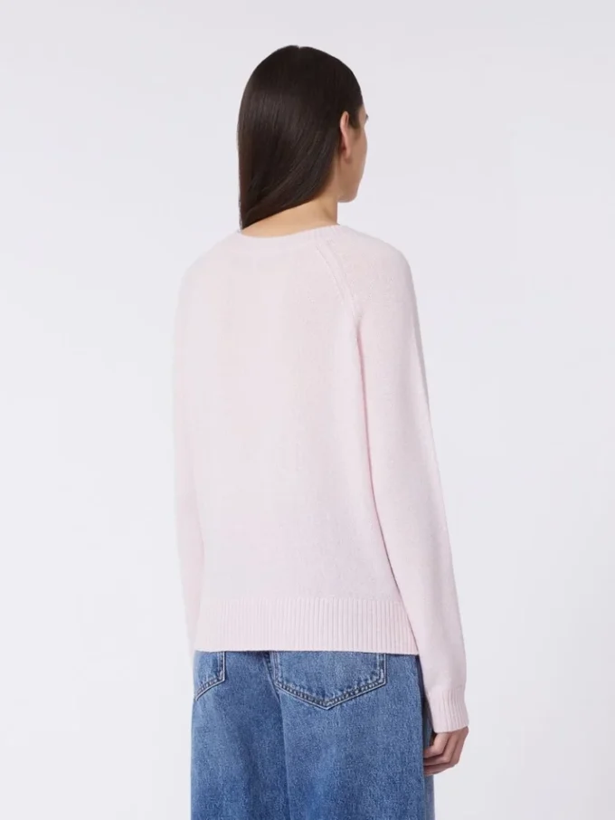Pull à col rond en cachemire, rose