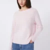 Pull à col rond en cachemire, rose