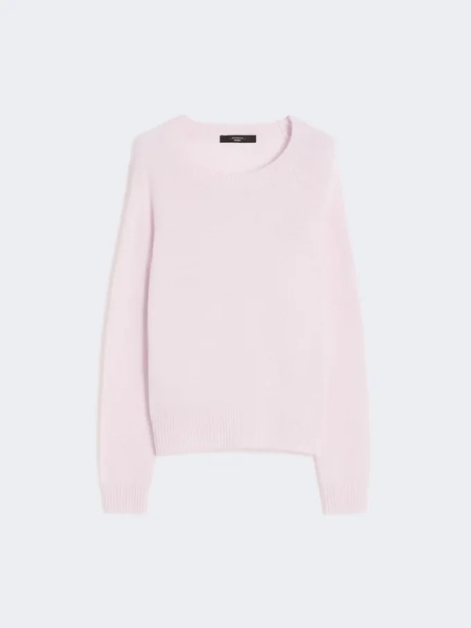 Pull à col rond en cachemire, rose