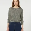 Pull à col rond en coton, bleu marine Pull à col rond en coton, bleu marine