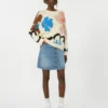 Pull à col rond en coton imprimé, multicolore Pull à col rond en coton imprimé, multicolore