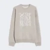 Pull à col rond en laine et cachemire, beige Pull à col rond en laine et cachemire, beige