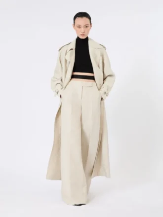 Pull court à col roulé en viscose stretch, noir
