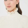 Pull court en coton cordonnet, blanc Pull court en coton cordonnet, blanc