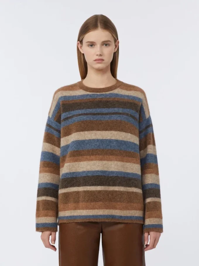 Pull en alpaga et laine, beige Pull en alpaga et laine, beige
