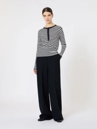 Pull en cachemire coupe ajustée, ivoire