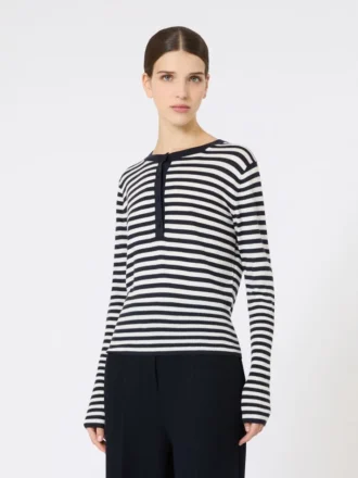 Pull en cachemire coupe ajustée, ivoire