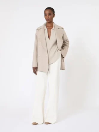 Pull en cachemire côtelé, beige
