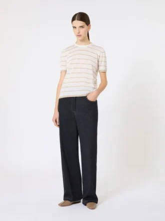 Pull en cachemire et soie, beige