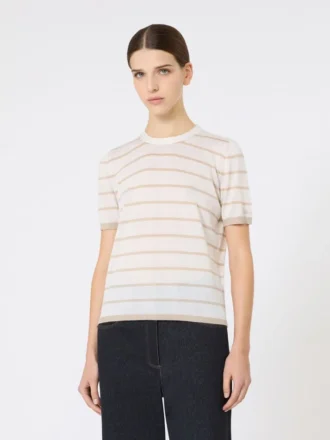 Pull en cachemire et soie, beige