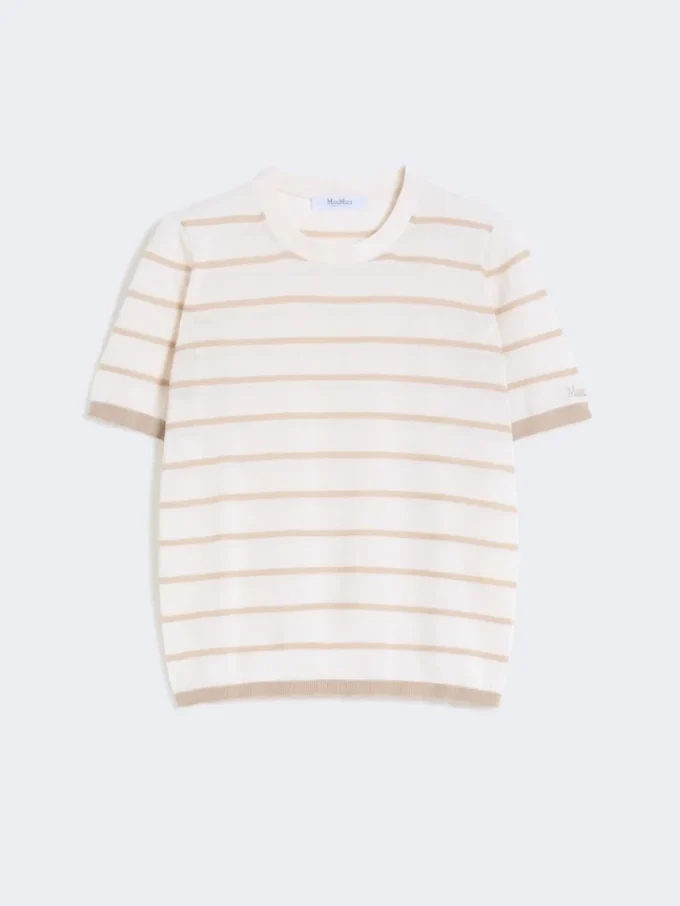 Pull en cachemire et soie, beige Pull en cachemire et soie, beige
