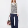 Pull en coton côtelé, bleu marine Pull en coton côtelé, bleu marine