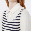 Pull en coton côtelé, bleu marine Pull en coton côtelé, bleu marine
