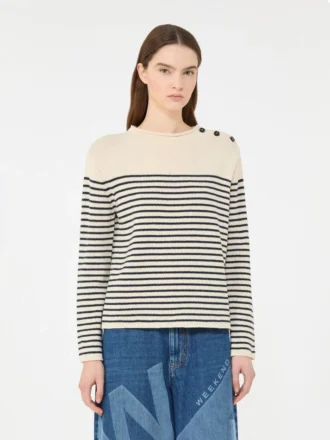 Pull en coton à la coupe ample, bleu marine