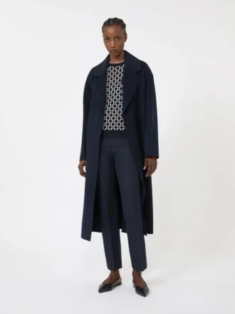 Pull en jacquard de laine, bleu outremer Pull en jacquard de laine, bleu outremer
