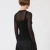 Pull en viscose à effet trompe-l’œil, noir Pull en viscose à effet trompe-l’œil, noir