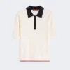 Pull en viscose stretch, blanc et bleu Pull en viscose stretch, blanc et bleu