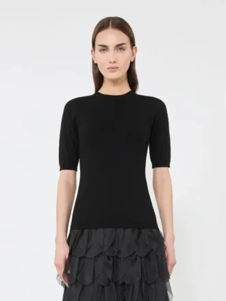 Pull en viscose stretch, noir