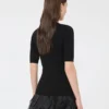 Pull en viscose stretch, noir Pull en viscose stretch, noir