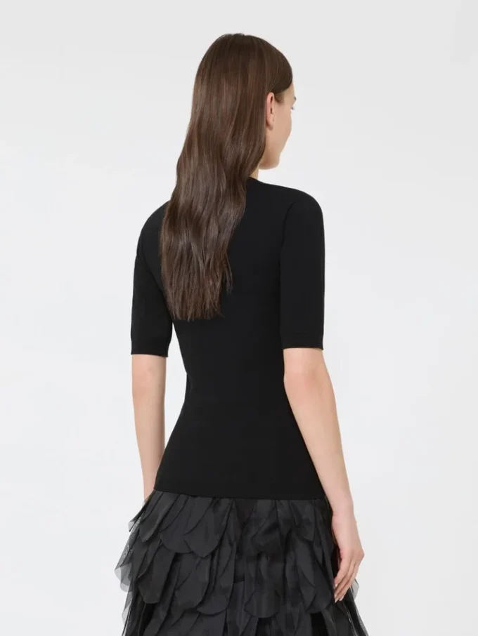 Pull en viscose stretch, noir Pull en viscose stretch, noir