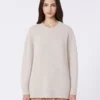 Pull oversize en alpaga et coton, couleur sable Pull oversize en alpaga et coton, couleur sable