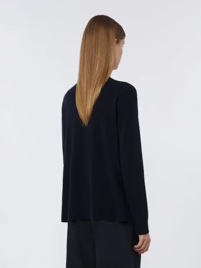 Pull oversize en laine, bleu outremer