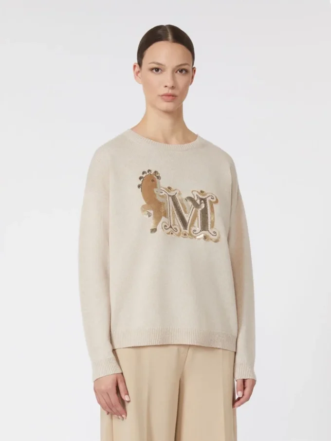 Pull oversize en laine et cachemire, albino Pull oversize en laine et cachemire, albino