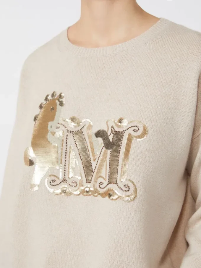Pull oversize en laine et cachemire, albino Pull oversize en laine et cachemire, albino