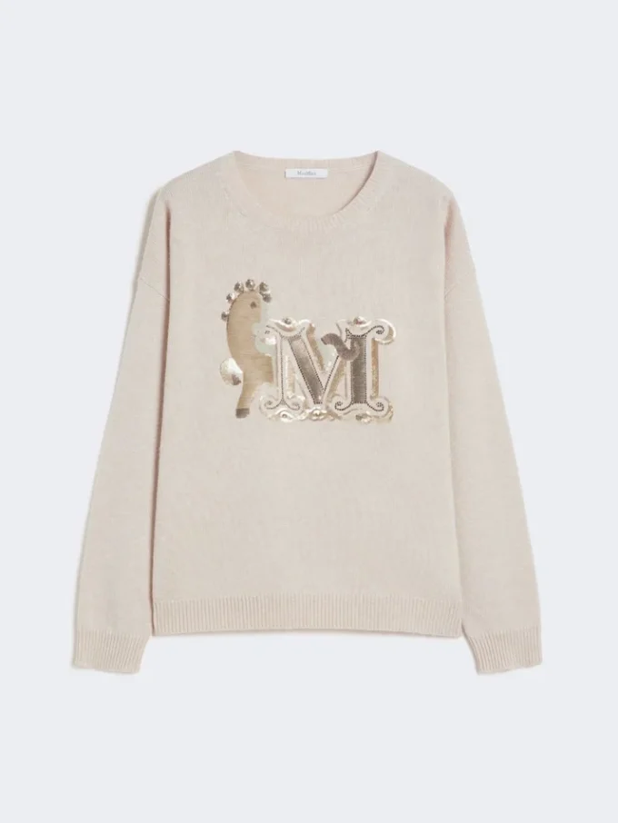 Pull oversize en laine et cachemire, albino Pull oversize en laine et cachemire, albino
