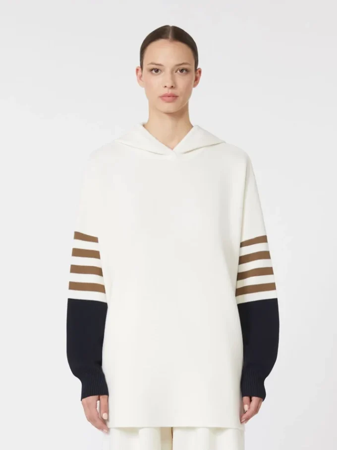 Pull oversize en maille de laine, ivoire Pull oversize en maille de laine, ivoire