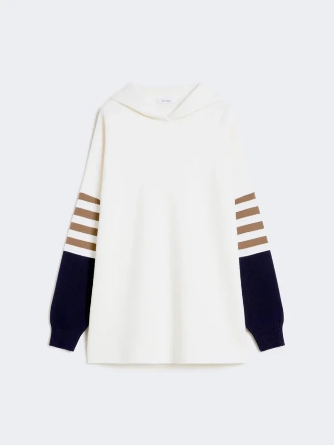 Pull oversize en maille de laine, ivoire Pull oversize en maille de laine, ivoire