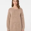 Pull oversize en mohair et lurex, cuivre Pull oversize en mohair et lurex, cuivre