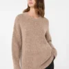 Pull oversize en mohair et lurex, cuivre Pull oversize en mohair et lurex, cuivre