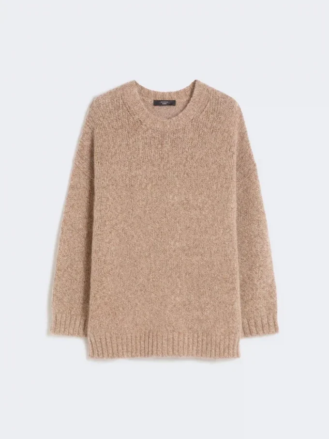 Pull oversize en mohair et lurex, cuivre Pull oversize en mohair et lurex, cuivre