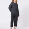 Pull oversize en mohair et lurex, gris foncé Pull oversize en mohair et lurex, gris foncé
