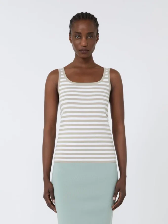 Pull sans manches en crêpe de viscose, rose Pull sans manches en crêpe de viscose, rose